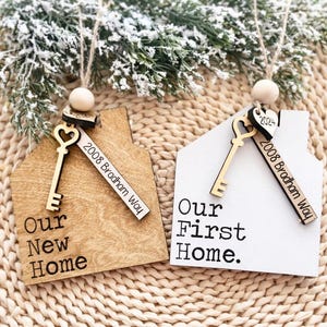 Personalized New Home Ornament, Our First Home Ornament, Housewarming Gift, New House Gift, Gift From Realtor image 1