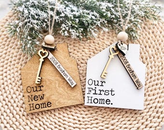 Personalized New Home Ornament, Our First Home Ornament, Housewarming Gift, New House Gift, Gift From Realtor