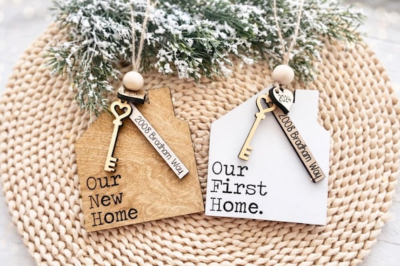 Personalized New Home Ornament, Our First Home Ornament, Housewarming Gift, New House Gift, Gift From Realtor