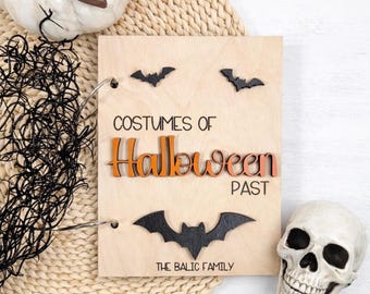 Personalized Costumes of Halloween Past Book | Halloween Memory Book | Personalized Family Keepsake | Kids Halloween Album
