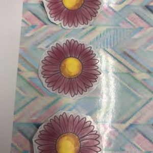Een leuke roze bloemsticker.