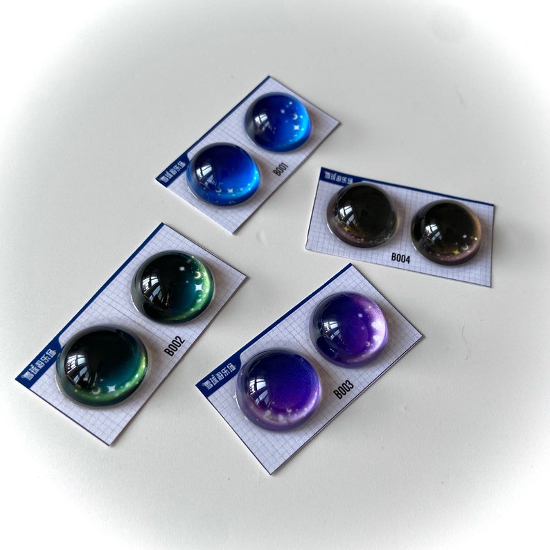 Customizable Handmade Plush Toy Eyes Starry Sky Series Prosthetic Eye Replacement Eye 20mm Half