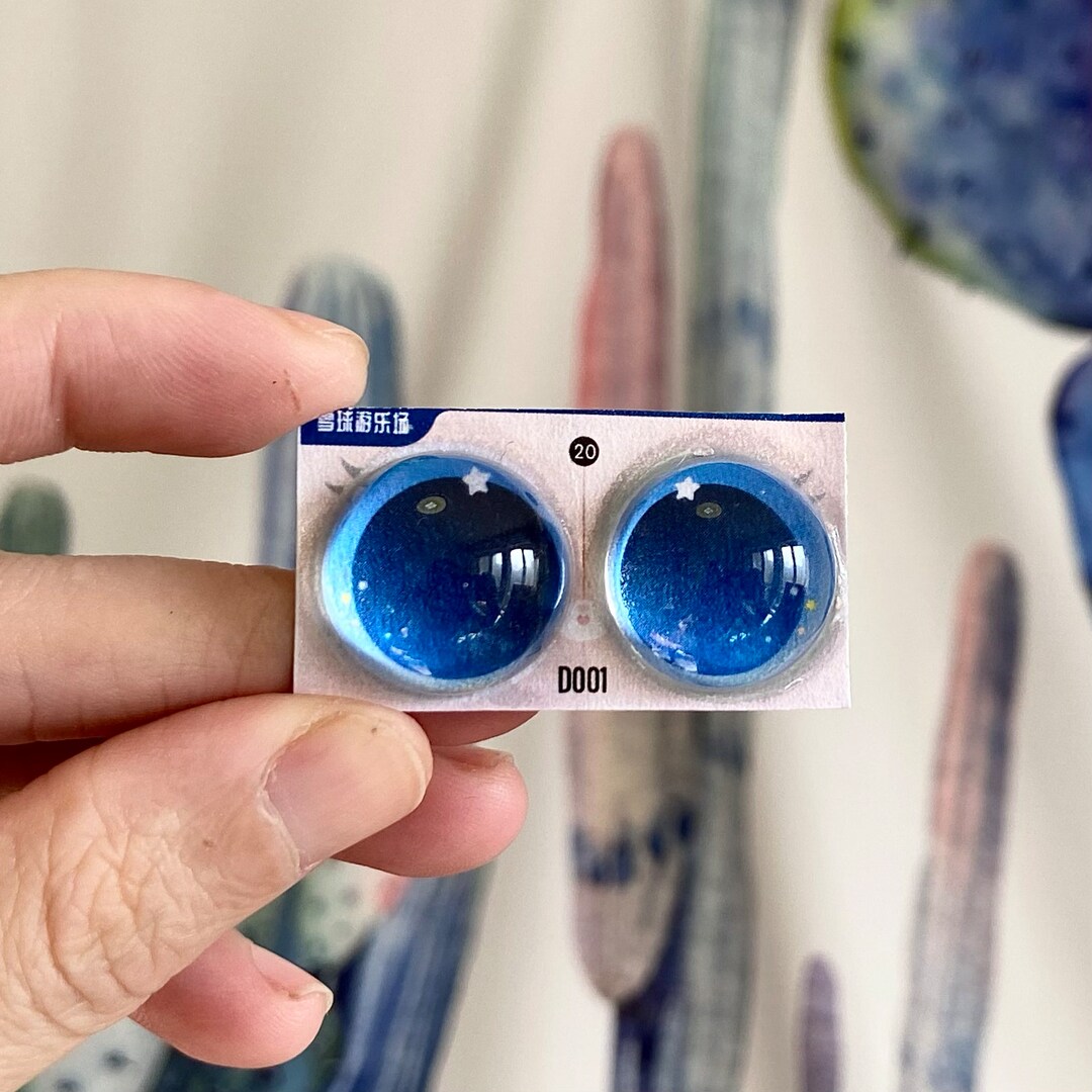 Customizable Handmade Plush Toy Eyes Starry Sky Series Prosthetic Eye Replacement Eye 20mm Half