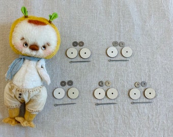Teddy Bear Joints Set: Plush Animal Making Supplies (5 Sets)