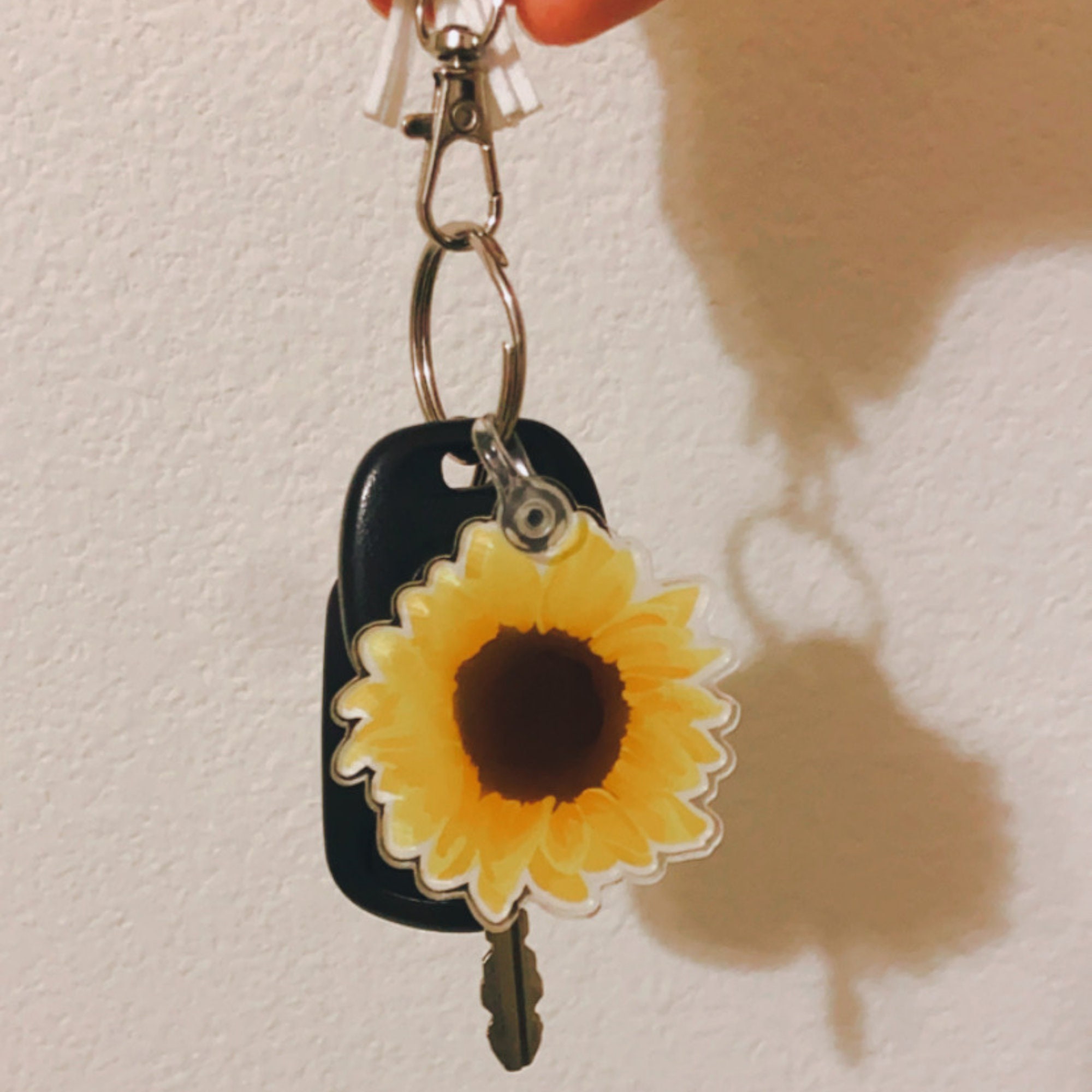 Sunflower Keychain aesthetic keychain vsco keychain Etsy