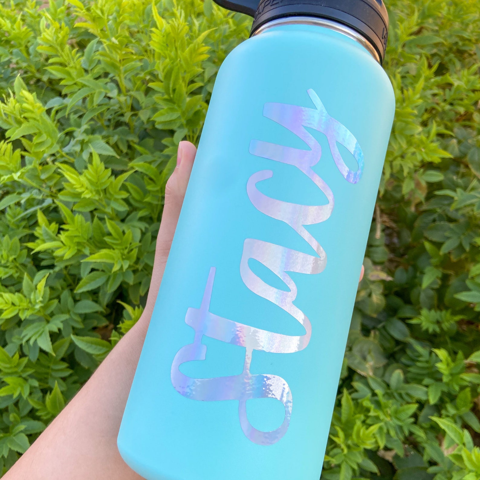 Holographic Custom Name Decal Tumbler Name Decal Etsy