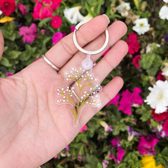 Baby Breath Keychain Aesthetic Keychains Vsco Keychains Etsy