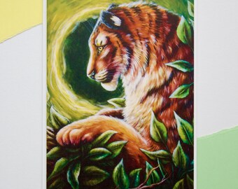 Tiger Greeting Card, Blank | Tiger Art Card