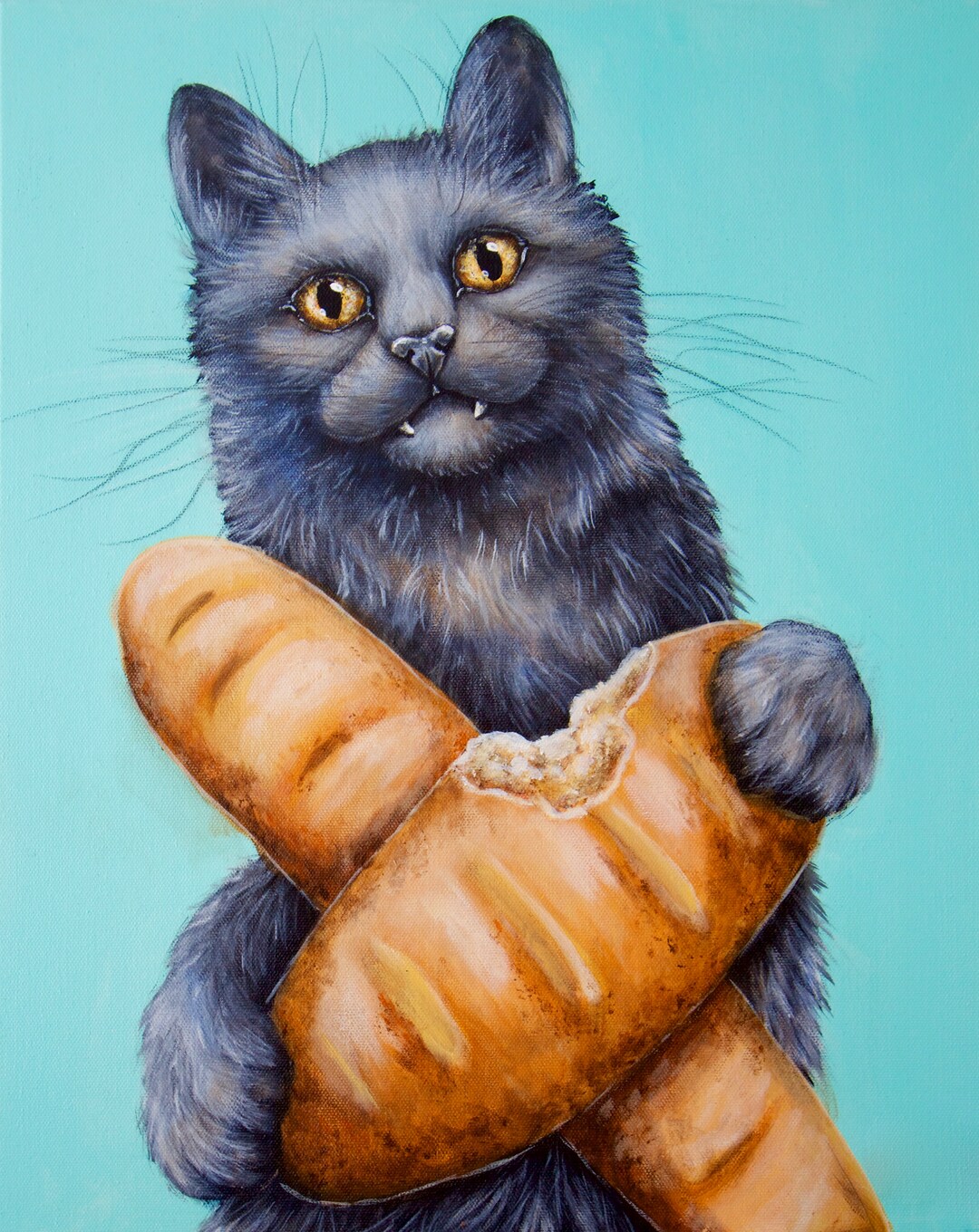 original-cat-painting-loaf-cat-cute-cat-art-for-cat-lovers-etsy
