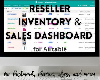 Ultimate Reseller Inventory & Sales Dashboard Spreadsheet for Airtable 2024