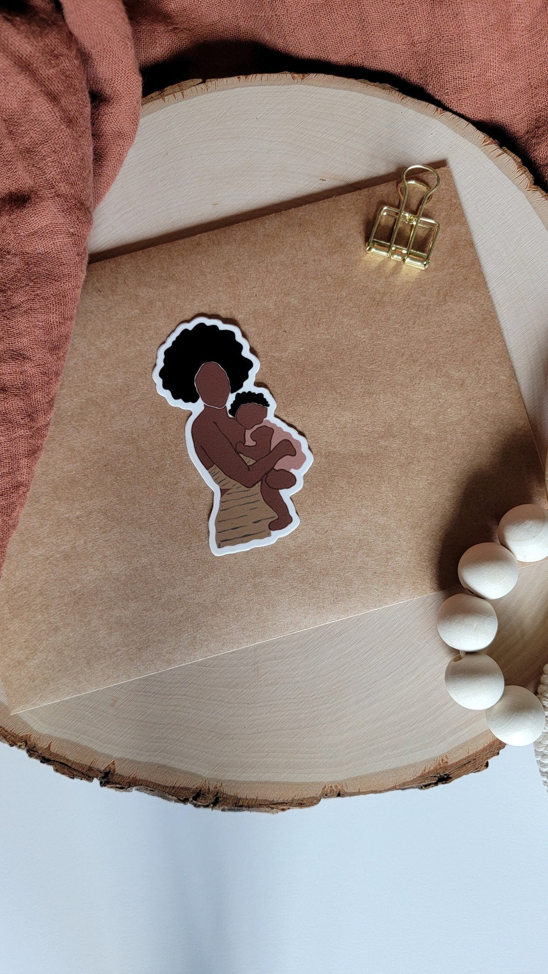 Black Mom Sticker, Black Woman Stickers, Black Mother Art, Black ...