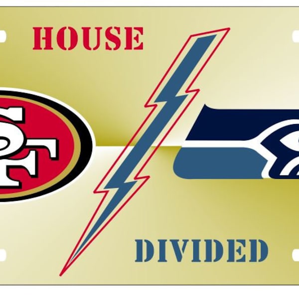 Nfl House Divided License Plate Etsy Australia