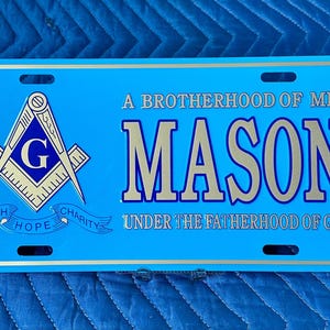 MASON Aluminum License Plate 12&quot;x6&quot; ***FREE SHIPPING***