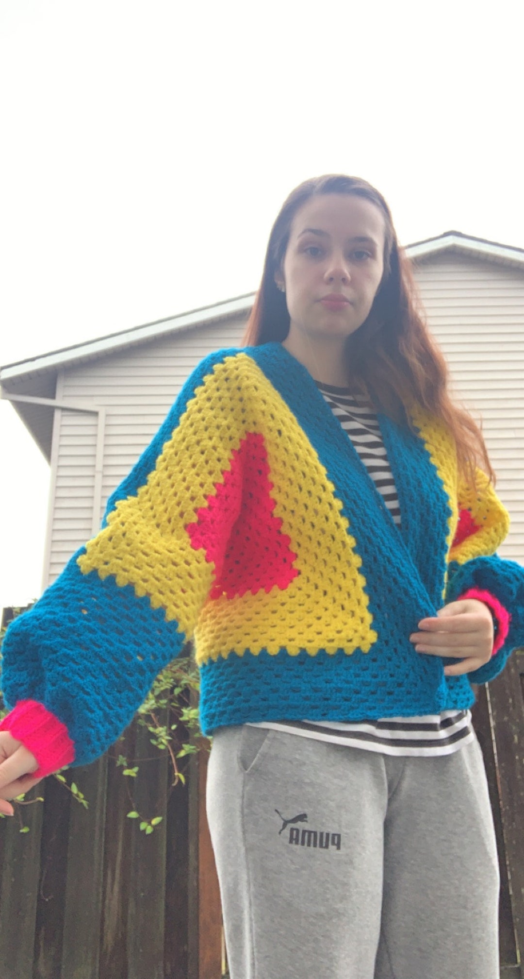 Pansexual Flag Pride Sweater, Handmade Crochet Pride Sweater, LGBT Gay ...