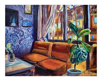 Lost Whale Oil Painting Print, Milwaukee Architecture Plein Air Art