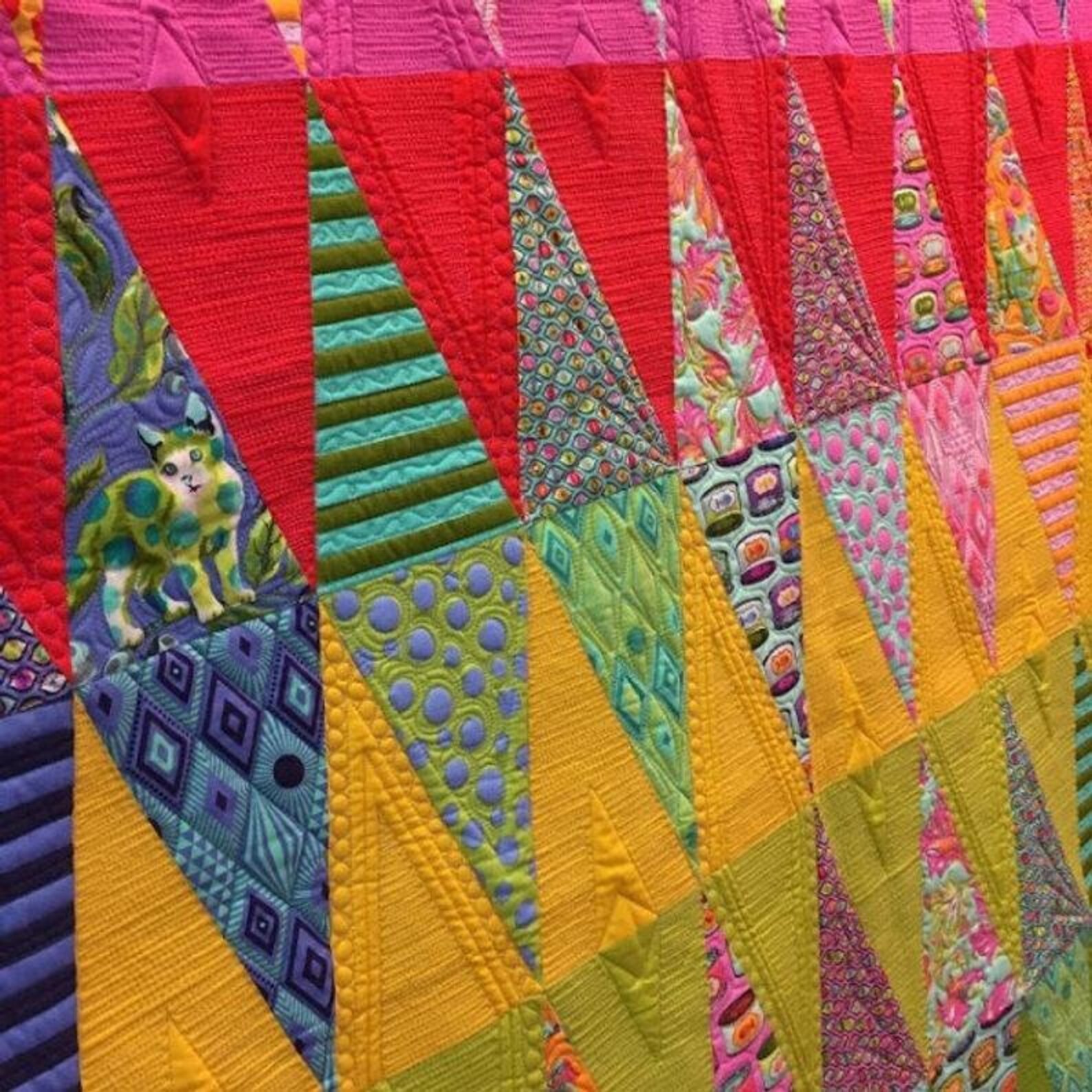 Tabby Mountain Quilt Kit featuring Tabby Road by Tula Pink for Etsy