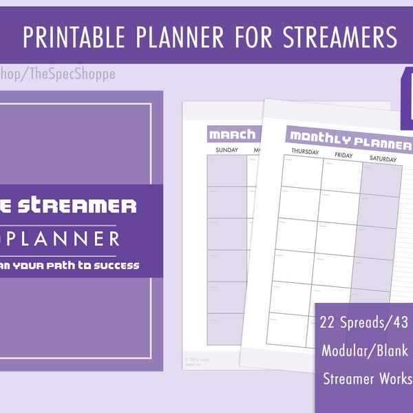 Printable Twitch Streamer Planner and Strategy Guide