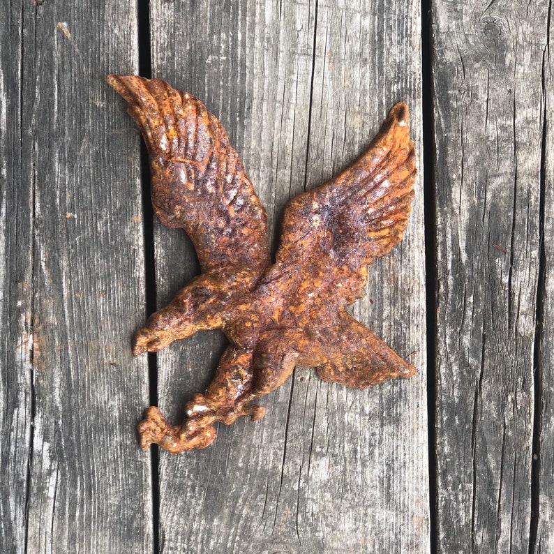 Decoración de la pared del águila del metal oxidado colgante | Etsy