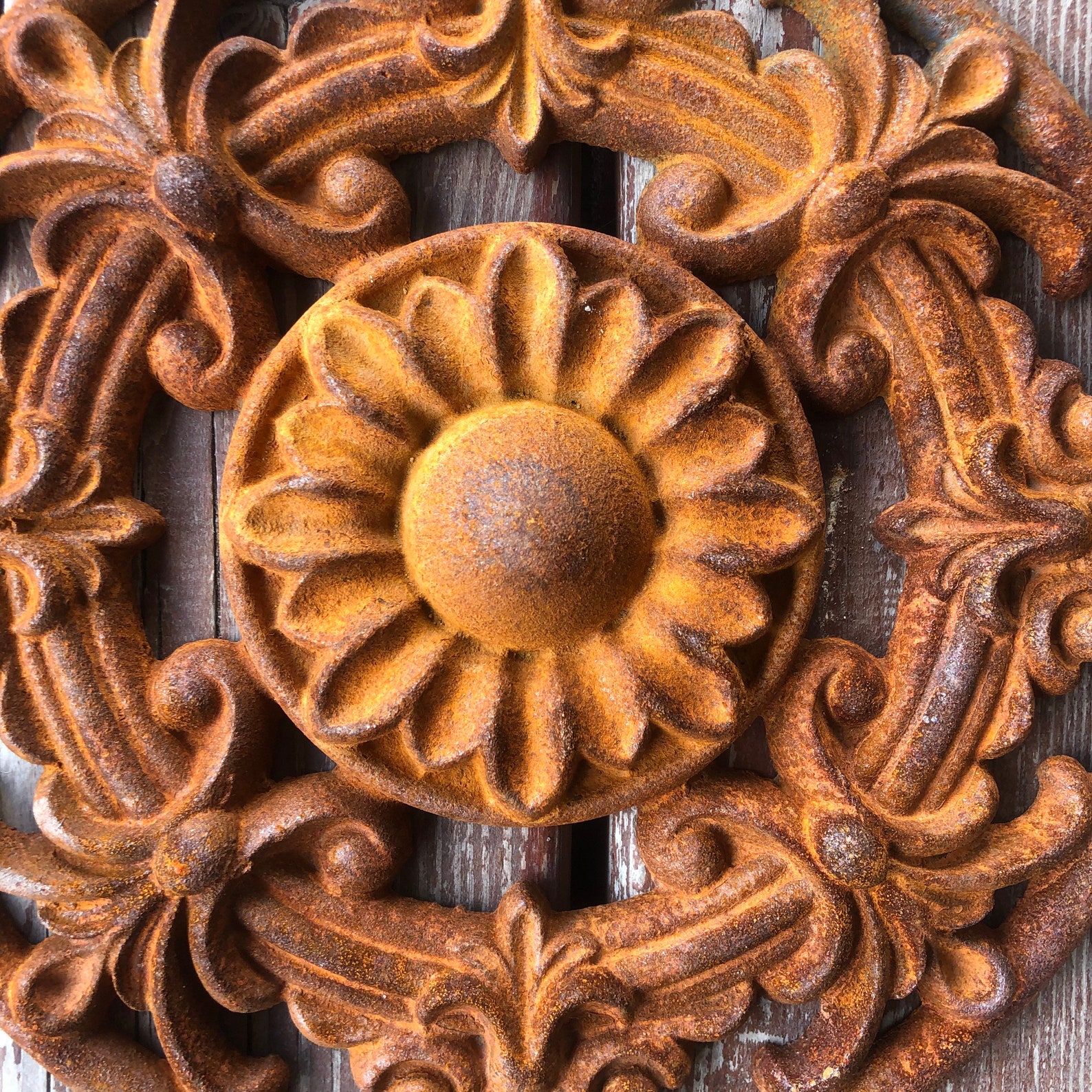 Rusty Metal Wall Decor Rusty Metal Wall Hanging Cast Iron Etsy