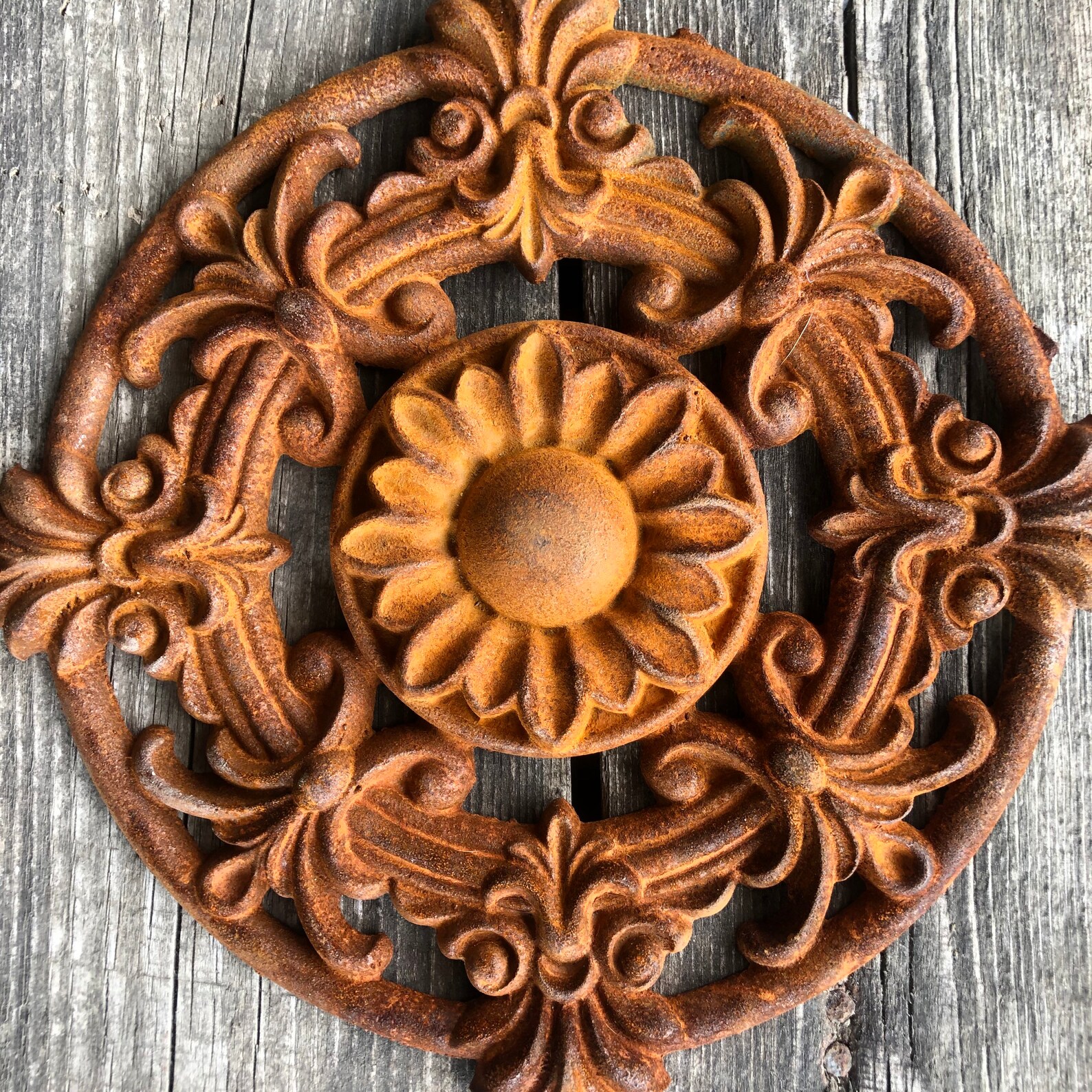 Rusty Metal Wall Decor Rusty Metal Wall Hanging Cast Iron Etsy