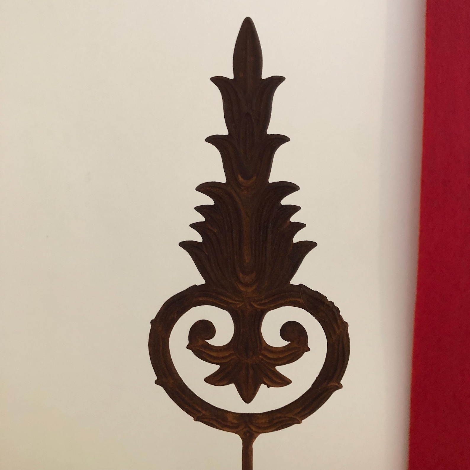 Rusty Metal Home Decor, Rusty Metal Finial Home Sculpture, Rusty Iron ...