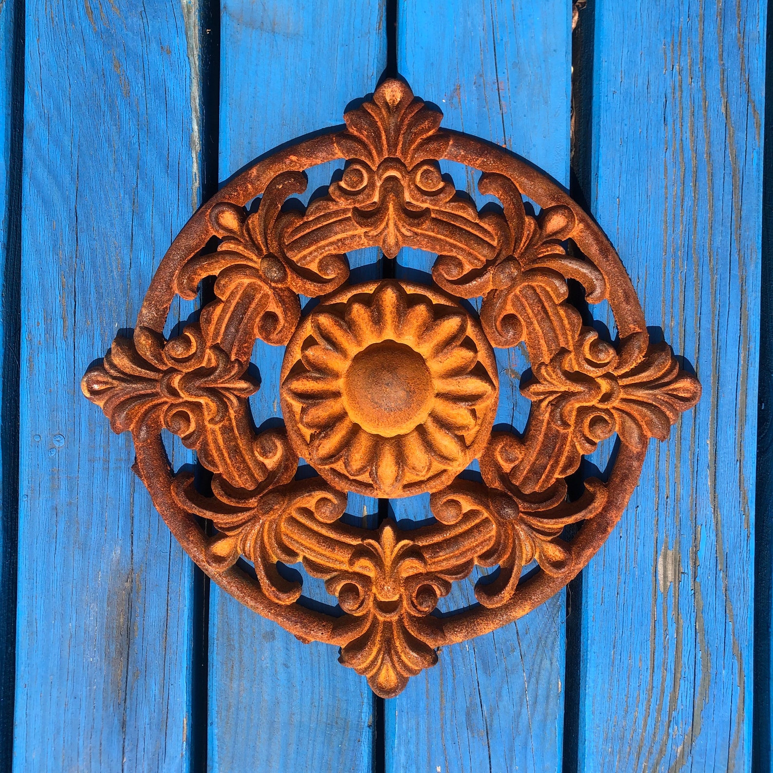 Rusty Metal Wall Decor Rusty Metal Wall Hanging Cast Iron Etsy