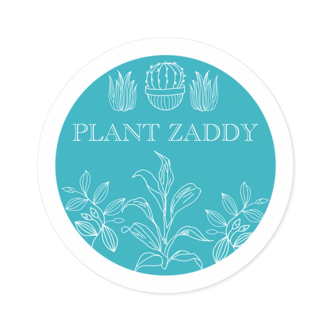 Zaddy Sticker Gender Neutral Fun Plant Zaddy Sticker - Etsy