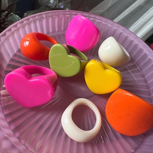 Retro Acrylic Rings – Retro Colors