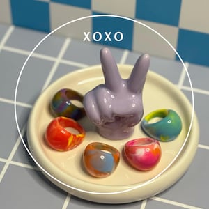 Tie-dye Statement Ring
