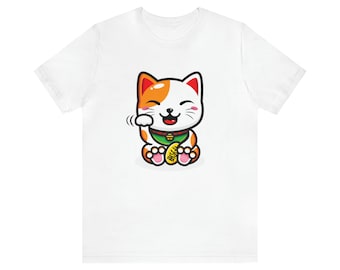 Maneki Neko Lucky Cat T-Shirt, Grafik T-Shirt, Grafik Tshirt, Grafik Tee, Geschenk für ihn, Geschenk für sie, Geschenk Tshirt, Lucky Cat Tshirt