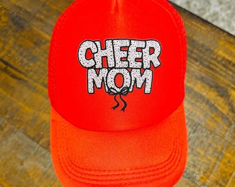 Cheer Mom Polka Dot  DTF -  Trucker Hat - Accessories