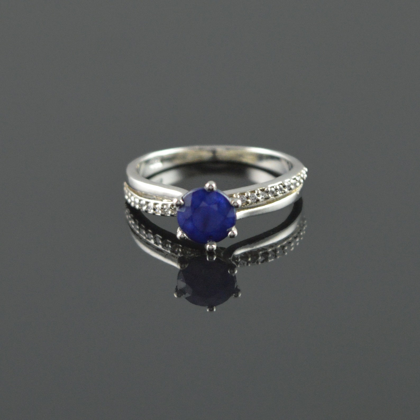 Sapphire ring Sterling silver ring 925 silver ring Sapphire Etsy