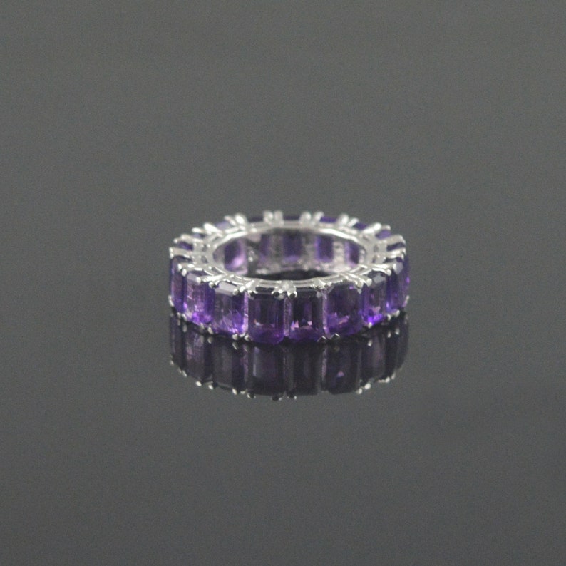 Amethyst gemstone February birthstone Bridesmaid present Amethyst ring Handmade ring Sterling silver Silver jewellery Statement ring