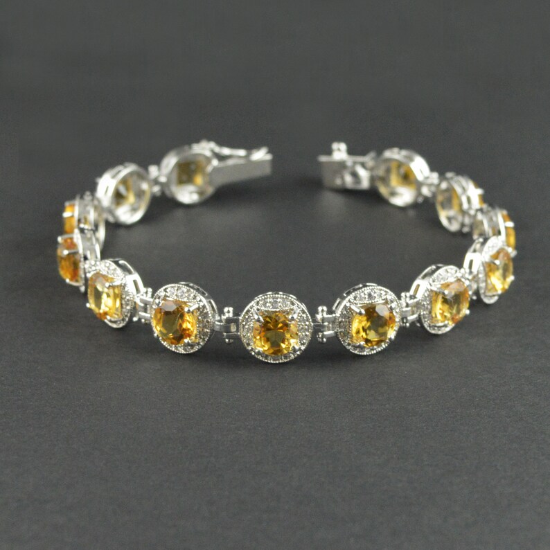 Natural citrine Birthstone bracelet Yellow gemstone Citrine jewelry Women jewelry Jewelry bracelet Gemstone bracelet Citrine bracelet