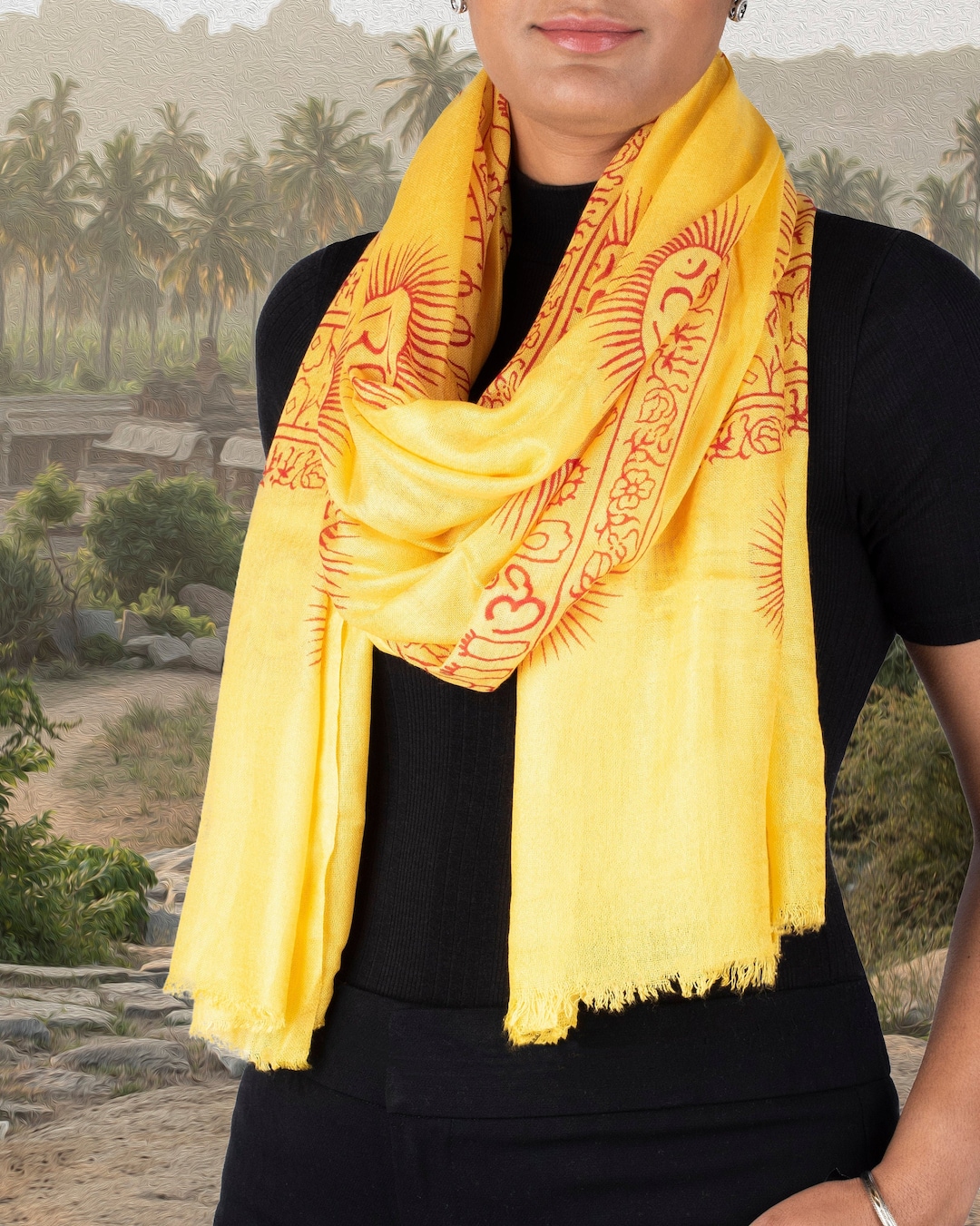 Yoga Scarf Meditation Shawl Large Beach Wrap Hindu Etsy