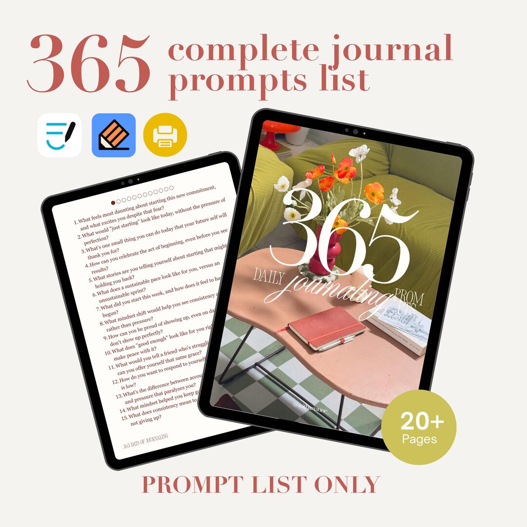 365 Days of Journaling - Daily Journal Prompts, Guided Journal for ...