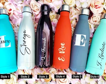 Garrafa de água personalizada - Garrafa térmica de aço inoxidável com parede dupla e isolamento a vácuo, 500ml. Para bebidas quentes ou frias.