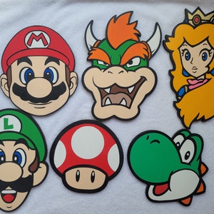 Super Mario SVG-Bundle, Mario Bro Layered SVG, Super Mario Bros Cut-Dateien, Super Mario Schriftart, Mario Laser-Dateien, Glowforge, Mario SVG