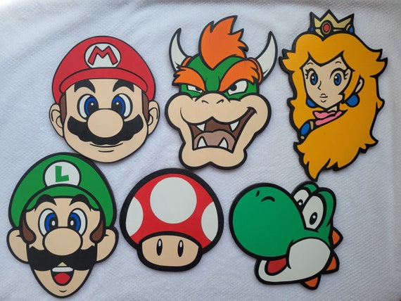 Super Mario SVG Bundle, Mario Bro Layered SVG, Super Mario Bros Cut Files, Super Mario Font, Mario Laser Files, Glowforge, Mario SVG