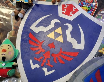 Legend of Zelda Hylian Shield Vectors, SVG, DXF, Lightburn, AI, Laser Cut File, Xtool, Glowforge, OMTech, CO2 Laser, CnC, Digital Art
