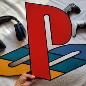PlayStation Logo Vector, SVG, DXF, Lightburn, AI, Laser Cut File, Xtool, Glowforge, OMTech, CO2 Laser, CnC File, Digital Art, Game Console image 1