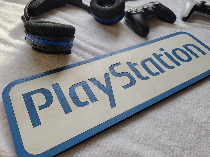 PlayStation Logo Vector, SVG, DXF, Lightburn, AI, Laser Cut File, Xtool, Glowforge, OMTech, CO2 Laser, CnC File, Digital Art, Game Console image 4