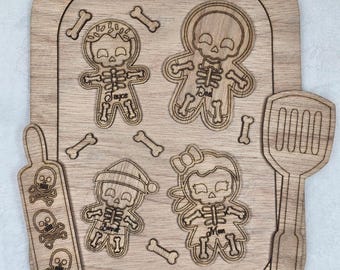Halloween Cookie Tray Decoration: Spooky Skeleton Decor