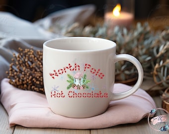Nordpol Heiße Schokolade Tasse, PNG **Nur digitaler Download** für Sublimationsdrucke, Wasserschiebebilder, Drucke