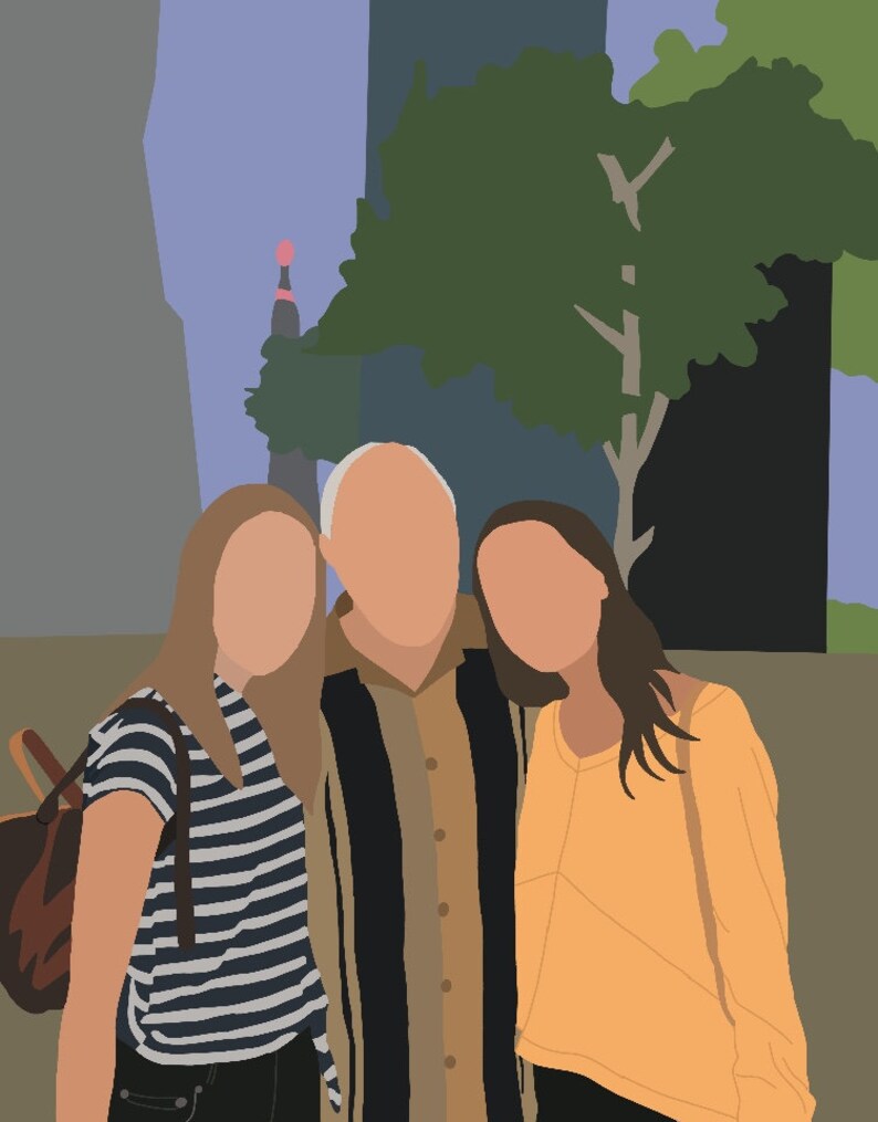 Custom Digital Minimalist Portrait Prints