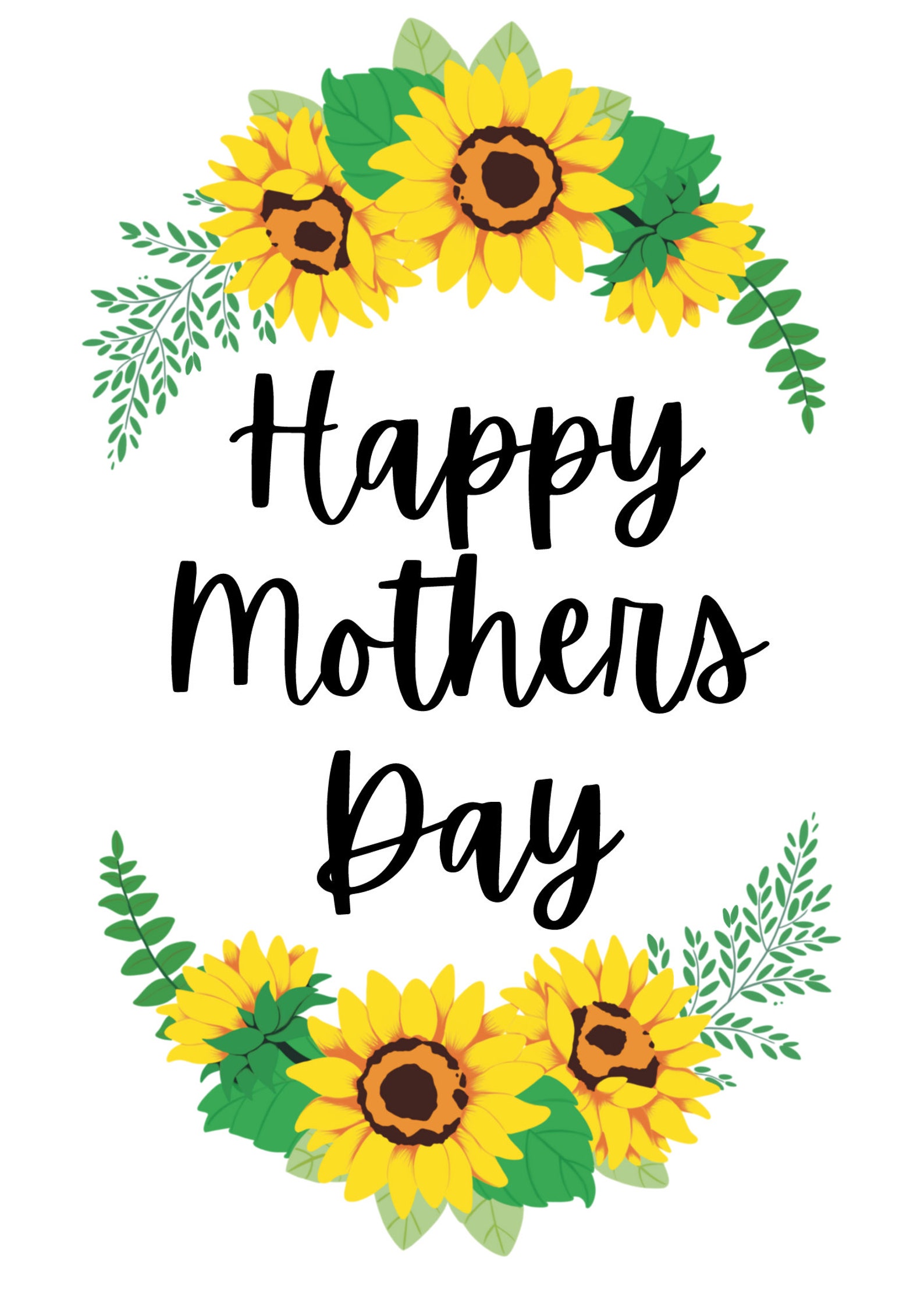 Mothers day sunflower card happy mothers day sunflower  etsy Mothers day sunflower card happy mothers day sunflower  etsy