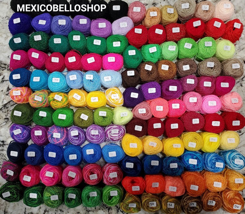 Crystal 15g Assorted Colors Colores Surtido Crochet Thread Mexican Yarn