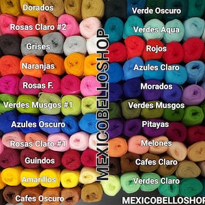 Acrilan 3 Hebras 15g | 6 Pack | Assorted Colors | Colores Surtido | Cross Stitch | Embroidery Floss | Mexican Yarn | MexicoBelloShop