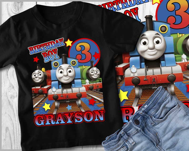 thomas the train birthday shirt