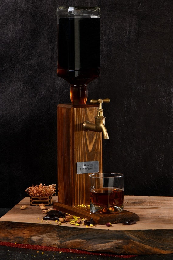 Glass Beverage Dispenser with Wood Stand - China Drinking Dispenser and Beverage  Dispenser price
